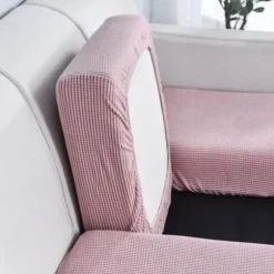 Hvid; Ekstra stor chaiselong (90-110 cm), længde 160-190 cm; Skandinavisk minimalistisk chaiselong sofabetræk i majsfleece, fuldt dækket elastisk Lounge chair cover | Fyndiq