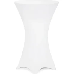 Hvidt cocktailborddække, 70 cm, krølfrit