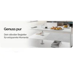 Hvidt sofabord, 95x55x50 cm, ridsefast
