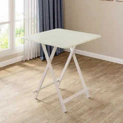 Hvidt 70x70cm Sammenklappeligt Spisebord i Træ