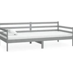 Hvilebed - Eksklusivt Hus - 90x200 cm - Massivt fyrretræ - Multifunktionel sovesofa Grå Vit
