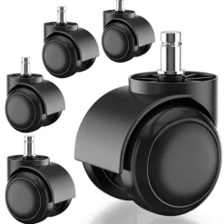 IKEA kontorstol hjul 5-pak, 10 mm x 22 mm, kompatible med hårde gulve (belastningskapacitet 250 kg) Parent