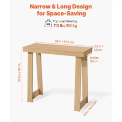 Indgangskonsol - DUOKU - ZH618 - 91,5 cm - Multilags panel - Naturligt trælook naturligt trä