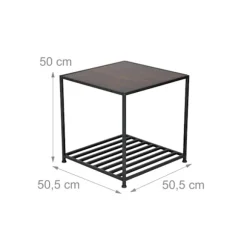 Industrielt firkantet sidebord med nethylde