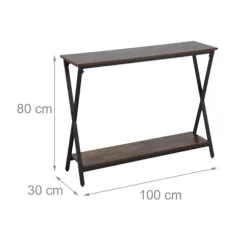 Industrielt konsolbord, 2-lags, metalstel