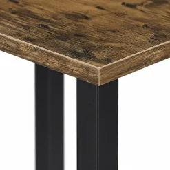 Industrielt sidebord med 2 hylder, trælook
