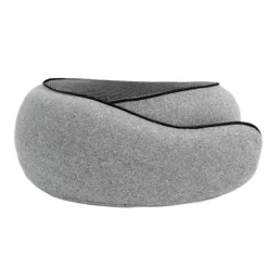Justerbar Cervikal Støtte Pude Memory Foam Kerne Til Søvn På Fly Dark gray