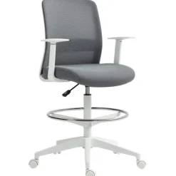 Justerbar ergonomisk mesh kontorstol med fodstøtte