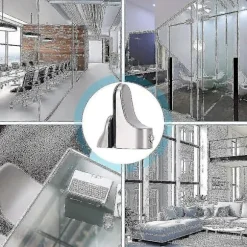 Justerbar vægmonteret glasklemmebeslag - 4 stk. til installation af glashylder