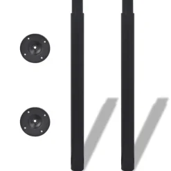 Justerbare bordben 2 stk. 710 mm-1100 mm sort Black Svart