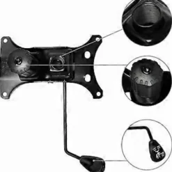 [KK] Tilt Mechanism Replacement for Heavy Duty Office Chair, 136 kg Capacity