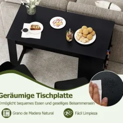 Køkken Barbord med vinreoler & opbevaringshylder, sort