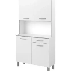 Køkken skænk - Hvid - Moderne - 4 låger - OSLO - L 101 cm Matt vit