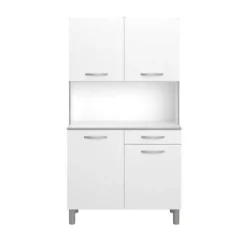 Køkken skænk - Hvid - Moderne - 4 låger - OSLO - L 101 cm Matt vit