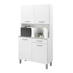 Køkken skænk - Hvid - Moderne - 4 låger - OSLO - L 101 cm Matt vit