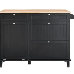 Køkkensørejse - DUOKU - SR231333 - Træ og sort - Opbevaring 10 Gallons - Moderne stil trä och svart