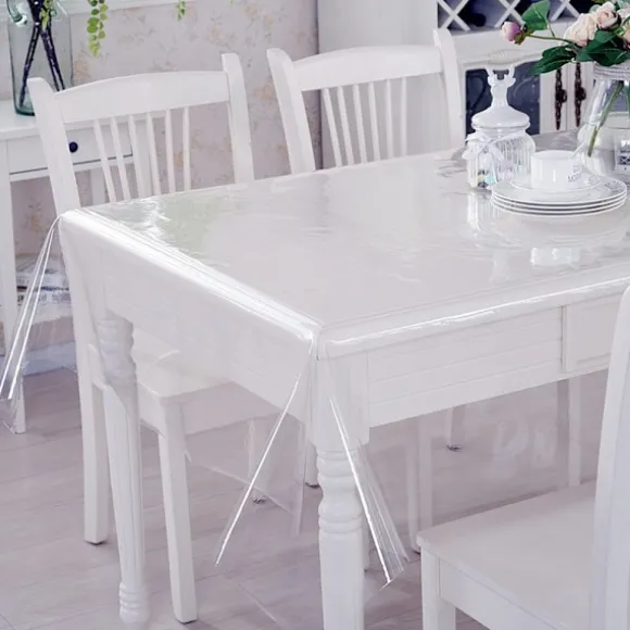 Klar transparent PVC dug bordbeskytter vandtæt 0,25 mm (140*160 cm)