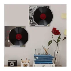 Klar vinylpladehylde vægmontering 8-pak, akryl album pladeholder display