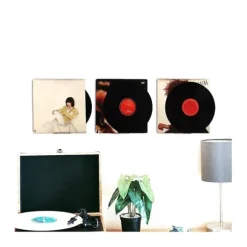 Klar vinylpladehylde vægmontering 8-pak, akryl album pladeholder display