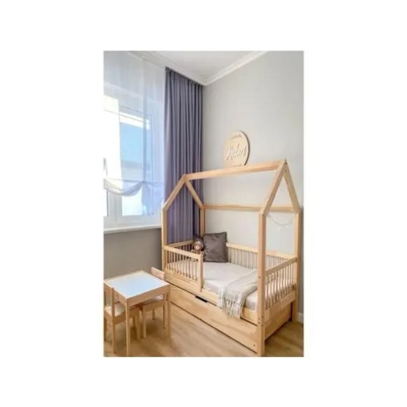 Klassisk Montessori seng med skuffe - Profiwood, 120×200 cm Naturlig