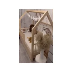 Klassisk Montessori seng med skuffe - Profiwood, 120×200 cm Naturlig