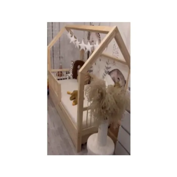Klassisk Montessori seng med skuffe - Profiwood, 120×200 cm Naturlig