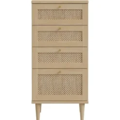 Kommode - CALASETTEA - 4 skuffer - Egetræ - 50,4 x 41,4 x 108,8 cm Ek
