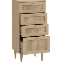 Kommode - CALASETTEA - 4 skuffer - Egetræ - 50,4 x 41,4 x 108,8 cm Ek