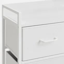 Kommode, 7 stofkasser, metal og MDF