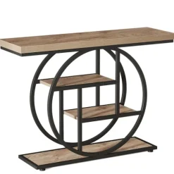 Konsolbord 105 cm - Brun / smalt konsolbord / hallbord med hyld