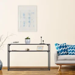 Konsolbord glas metal