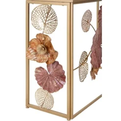 Konsolbord, guldmetal og spejlglas, 114x41,5x80 cm