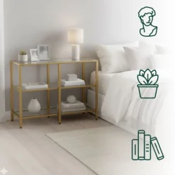 Konsolbord med 3 glashylder – Moderne design