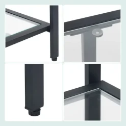 Konsolbord med 3 glashylder – Moderne design