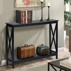 Konsolbord med underhylla 100cm - Sort