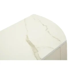 Konsolbord, quiltet kunstlæder, guldben, 100x40x75 cm