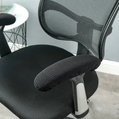 Kontor Computer Stol Arm Armlæn Slipcovers Betræk Puder Flexib Black one size