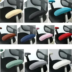 Kontor Computer Stol Arm Armlæn Slipcovers Betræk Puder Flexib Black one size