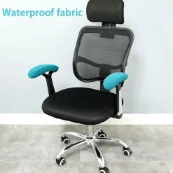 Kontor Computer Stol Arm Armlæn Slipcovers Betræk Puder Flexib Black one size