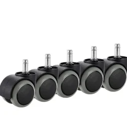 Kontorstol Hjul, 5-pak, Passer IKEA Stol (10mm x 22mm) Kraftig