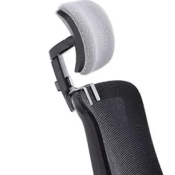 Kontorstol nakkestøtte tilbehør Universal hovedstøtte pude polstret justerbar højde vinkel-WELLNGS silver gray and black