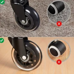 Kontorstolhjul 5 stk, 10x22mm drejelige hjul til IKEA stole, 360° lydløs rullning, holdbare, ridsebeskyttelse