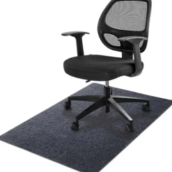 Kontorstolmåtte 120 * 90cm, Sunfry Kontorstolmåtte til trægulve Skridsikker gulvbeskyttelsesmåtte (120 x 90cm, mørkegrå)