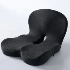 Kontorstolspude i Memory Foam, L-formede integrerede siddepuder, Stolpude til beskyttelse af nedre ryg og haleben, Lændestøtte-XS7-