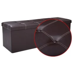 Kube skammel puf sammenfoldelig bænk bagagerum opbevaring opbevaringsboks 114x38x38