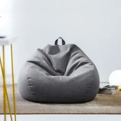 Kun indre skal Cvoer vandtæt Lazy Bean Bag Pouf Sofaer Cover Indre foring Egnet til Bean Bag Cover Plys Legetøj L