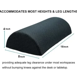 Kuppelformet fodstøtte til skrivebord og rejser, ergonomisk design massagestol, skridsikkert stofbetræk med memoryskum til reduktion af stress i fodsålen | Fyndiq