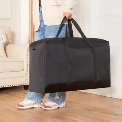 190L Ekstra Stor Flyttepose i Kraftig Sort Black_xx Black 100L