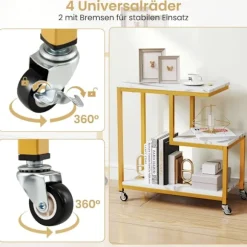 3-lags rullebord – marmorlook, G-formet design