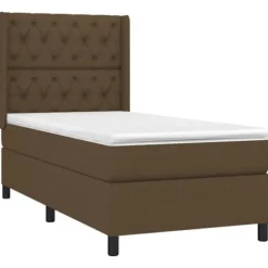 Lamellebund - Eksklusiv Hjem - 80x200cm - Mørkebrun - Farverig LED-stribe